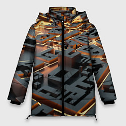 Женская зимняя куртка 3D абстрактная схема