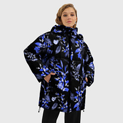 Куртка зимняя женская Ночные цветы, цвет: 3D-черный — фото 2