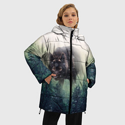 Куртка зимняя женская Волк, цвет: 3D-светло-серый — фото 2