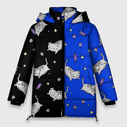 Куртка зимняя женская КИСЫ, цвет: 3D-светло-серый
