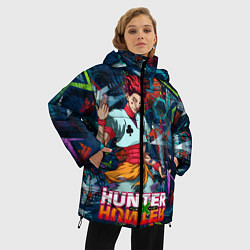 Куртка зимняя женская Хисока Hunter x Hunter, цвет: 3D-черный — фото 2