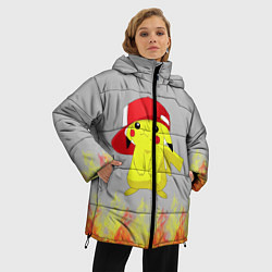 Куртка зимняя женская Пикачу, цвет: 3D-черный — фото 2