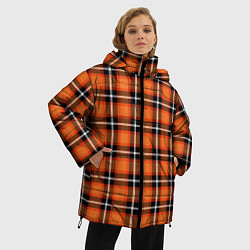 Куртка зимняя женская Шотландская клетка, цвет: 3D-черный — фото 2