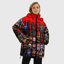 Куртка зимняя женская Five Nights At Freddys, цвет: 3D-черный — фото 2
