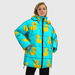 Куртка зимняя женская Уточки, цвет: 3D-черный — фото 2