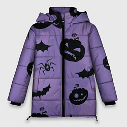 Куртка зимняя женская Фиолетовый хэллоуин, цвет: 3D-светло-серый