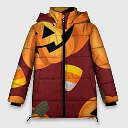 Куртка зимняя женская Сладкие хэллоуин, цвет: 3D-черный