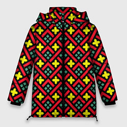 Куртка зимняя женская Abstract cross armor, цвет: 3D-черный