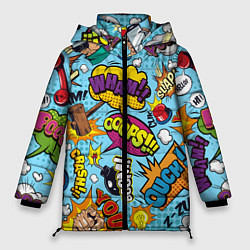 Куртка зимняя женская Pop art comics, цвет: 3D-красный