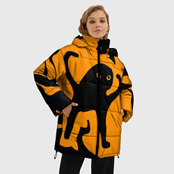Куртка зимняя женская Кот- мем, цвет: 3D-красный — фото 2