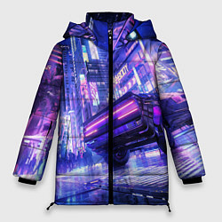 Женская зимняя куртка Cyberpunk city