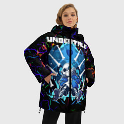 Куртка зимняя женская Undertale Sans, цвет: 3D-черный — фото 2