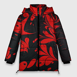 Куртка зимняя женская Красный Мрамор, цвет: 3D-светло-серый
