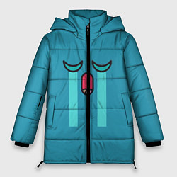 Куртка зимняя женская Смайлы, цвет: 3D-черный