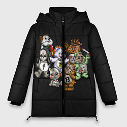 Куртка зимняя женская Страшные Мишки, цвет: 3D-черный
