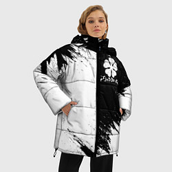 Куртка зимняя женская ЧЁРНЫЙ КЛЕВЕР BLACK CLOVER, цвет: 3D-светло-серый — фото 2