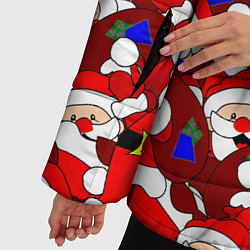 Куртка зимняя женская Русский Санта Клаус, цвет: 3D-красный — фото 2