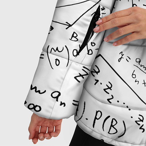 Женская зимняя куртка Мама,я математик! / 3D-Красный – фото 5
