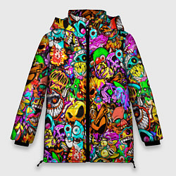 Куртка зимняя женская STANDOFF 2 STICKERS, цвет: 3D-красный
