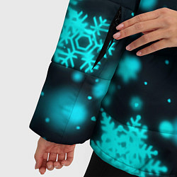 Куртка зимняя женская Новогодний пингвин, цвет: 3D-черный — фото 2