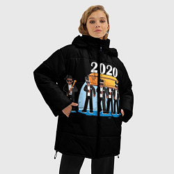 Куртка зимняя женская 2020 не спасти, цвет: 3D-черный — фото 2