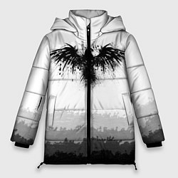 Куртка зимняя женская ЧЁРНЫЙ ВОРОН, цвет: 3D-светло-серый