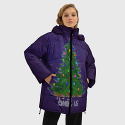 Куртка зимняя женская Among Us - New Year, цвет: 3D-черный — фото 2