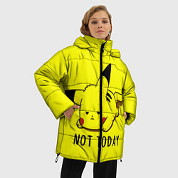 Куртка зимняя женская Пикачу лень, цвет: 3D-черный — фото 2