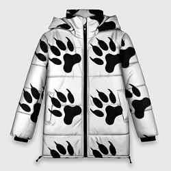 Куртка зимняя женская Лапы медведя, цвет: 3D-красный