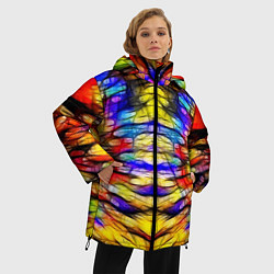 Куртка зимняя женская Батик Краски, цвет: 3D-черный — фото 2