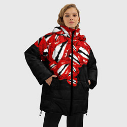 Куртка зимняя женская Губы, цвет: 3D-красный — фото 2