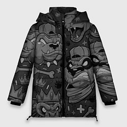 Куртка зимняя женская CRAZY ANIMALS, цвет: 3D-черный