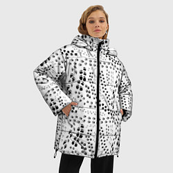 Куртка зимняя женская Дорожки из следов, цвет: 3D-светло-серый — фото 2