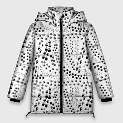 Куртка зимняя женская Дорожки из следов, цвет: 3D-светло-серый