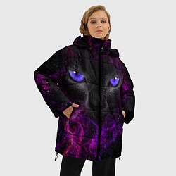 Куртка зимняя женская Кот, цвет: 3D-черный — фото 2