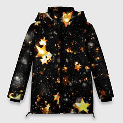 Куртка зимняя женская Звезды боке, цвет: 3D-черный
