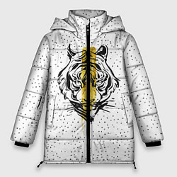 Куртка зимняя женская Золотой тигр, цвет: 3D-черный