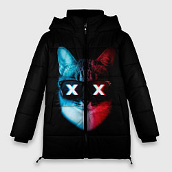 Куртка зимняя женская Кот XX, цвет: 3D-красный