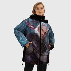 Куртка зимняя женская Ведьмак 2, цвет: 3D-черный — фото 2