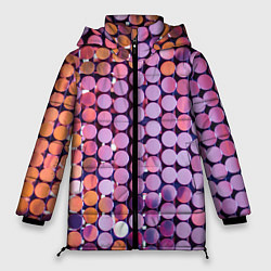 Куртка зимняя женская Вечеринка точки глянцевый узор, цвет: 3D-черный