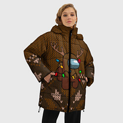 Куртка зимняя женская Among Us Merry Christmas Z, цвет: 3D-черный — фото 2