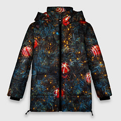 Куртка зимняя женская Новый Год, цвет: 3D-светло-серый