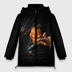 Куртка зимняя женская Jack Skellington, цвет: 3D-черный