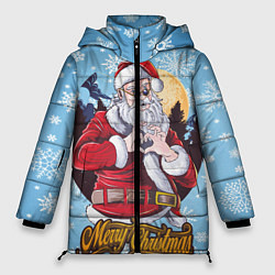Куртка зимняя женская Santa Love, цвет: 3D-красный
