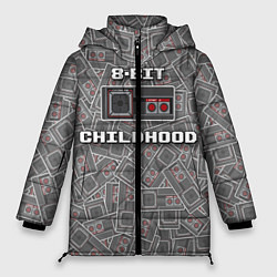 Куртка зимняя женская 8-bit childhood, цвет: 3D-черный