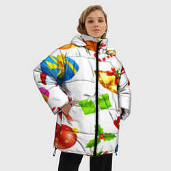 Куртка зимняя женская Новый год!, цвет: 3D-красный — фото 2