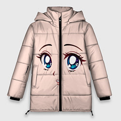 Куртка зимняя женская Surprised anime face, цвет: 3D-светло-серый