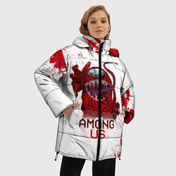 Куртка зимняя женская AMONG US - МОНСТР, цвет: 3D-красный — фото 2