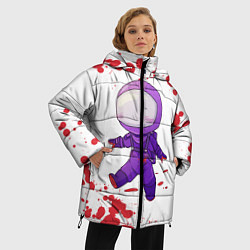 Куртка зимняя женская AMONG US - Импостор Покушал, цвет: 3D-черный — фото 2
