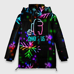 Куртка зимняя женская Among Us New Year, цвет: 3D-черный